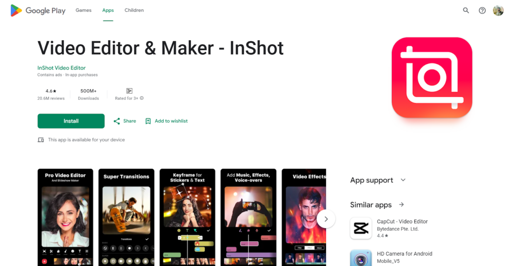 Best TikTok Editing App- Inshot